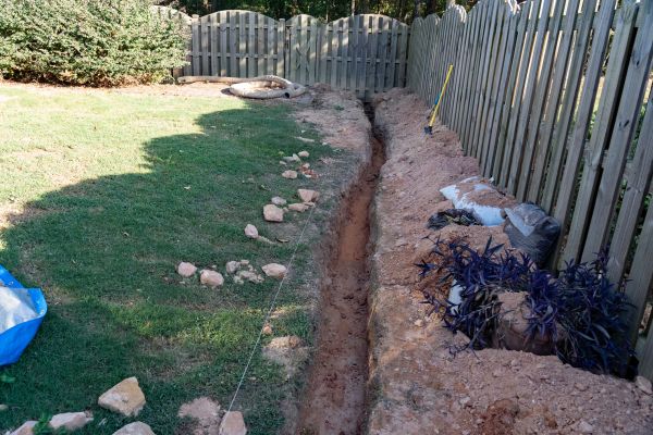 French Drain Placement